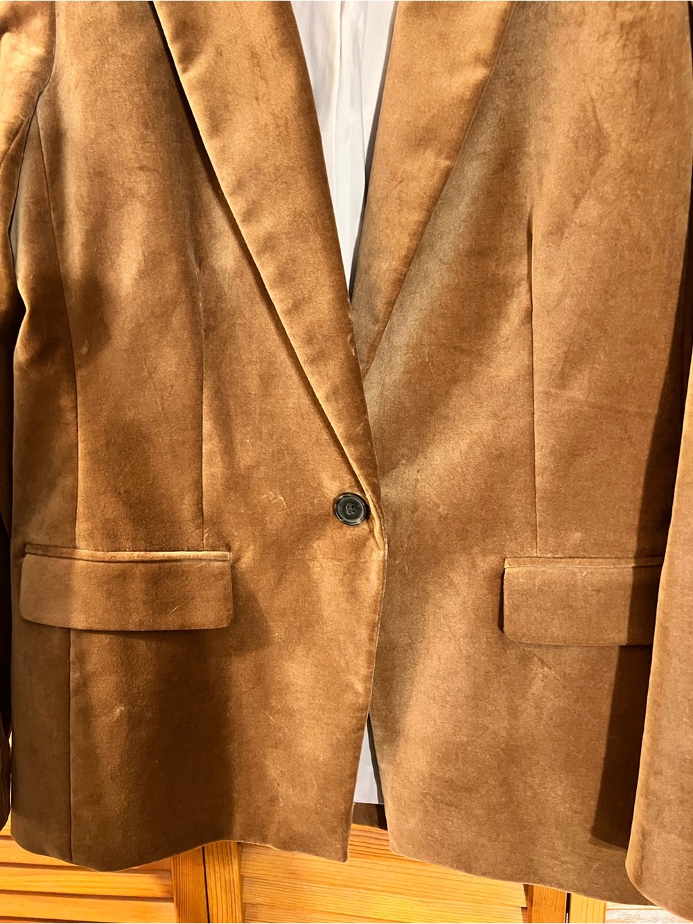 J.Crew Women's Willa Brown Velvet Single-Button Blazer Size 12T - Picture 3 of 7